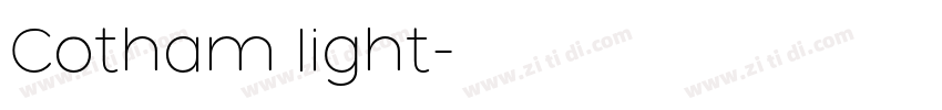 Cotham light字体转换